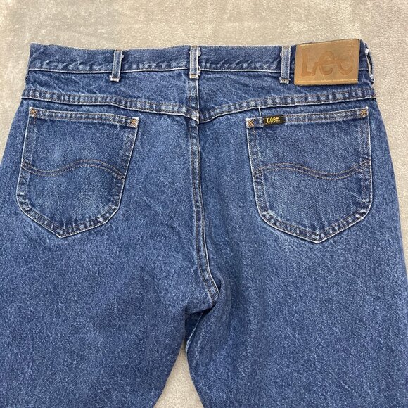 Lee Riders Vintage Men's Denim Straight Jeans Size 38x30 Union Made in the USA - Picture 12 of 13